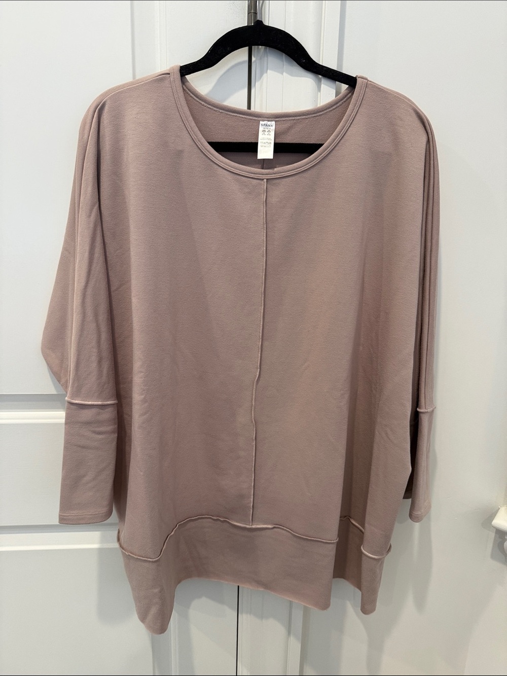 SPANX Perfect Length Dolman Sleeve Top in Oat Size 1X